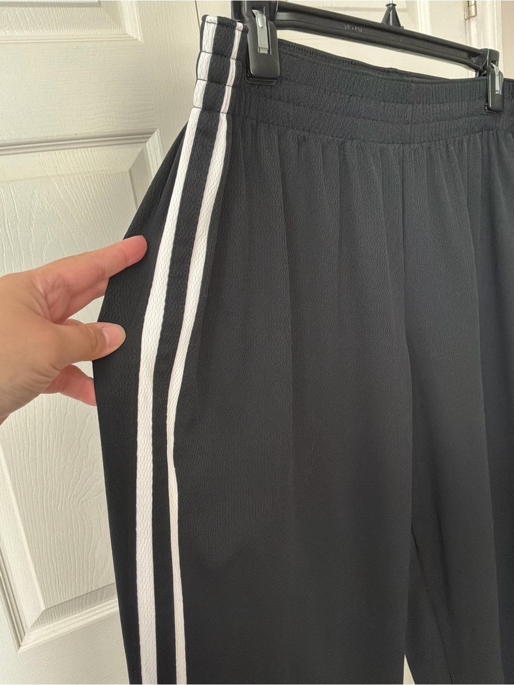 Champion Men’s Black Track Sweat Pants with White Side Stripes XL - Picture 3 of 6